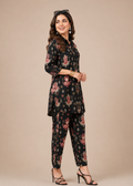 Black Printed Fusion Co-Ord Set