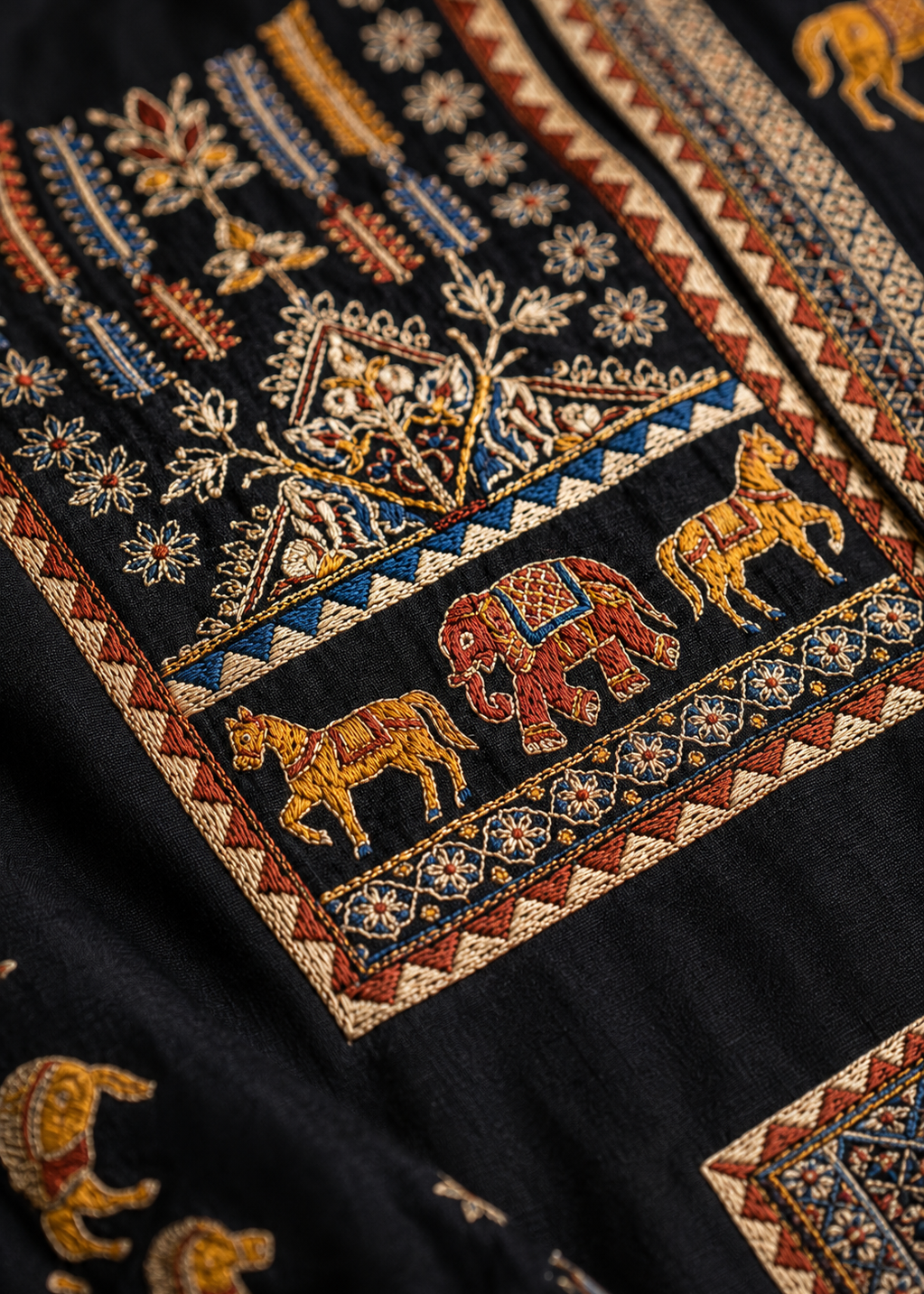 Rajwada Noir Printed Kurta Set