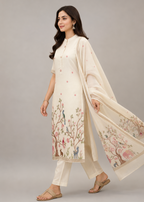 Peacock Bloom Jamdani Cotton Kurta Set