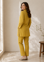 Vetican Mustard Embroidered Co-Ord Set