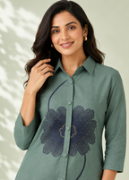 Sage Petal Vetican Tunic Pant Set
