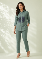 Sage Petal Vetican Tunic Pant Set