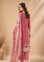 Gulrose Blush Floral Printed Kurta Pant Set with Dupatta