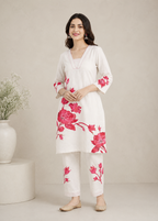 Pink Blossom Floral Printed Co-Ord Set