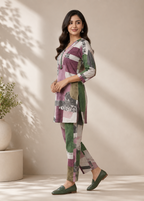 Abstract Print Contemporary Cotton Co-Ord Set