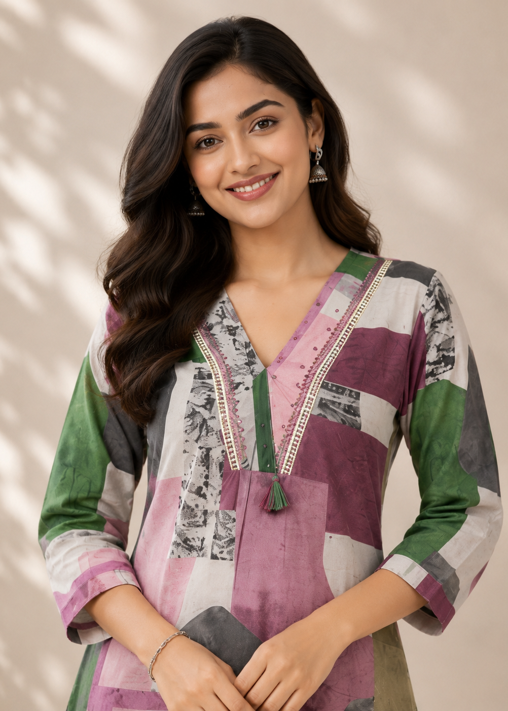 Abstract Print Contemporary Cotton Co-Ord Set