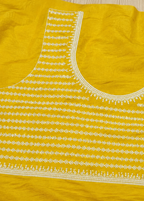 Sunlit Grace Yellow Silver Zari Buti Georgette Saree