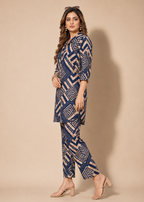 Midnight Maze Printed Rayon Co-Ord Set