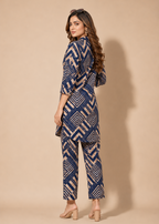 Midnight Maze Printed Rayon Co-Ord Set