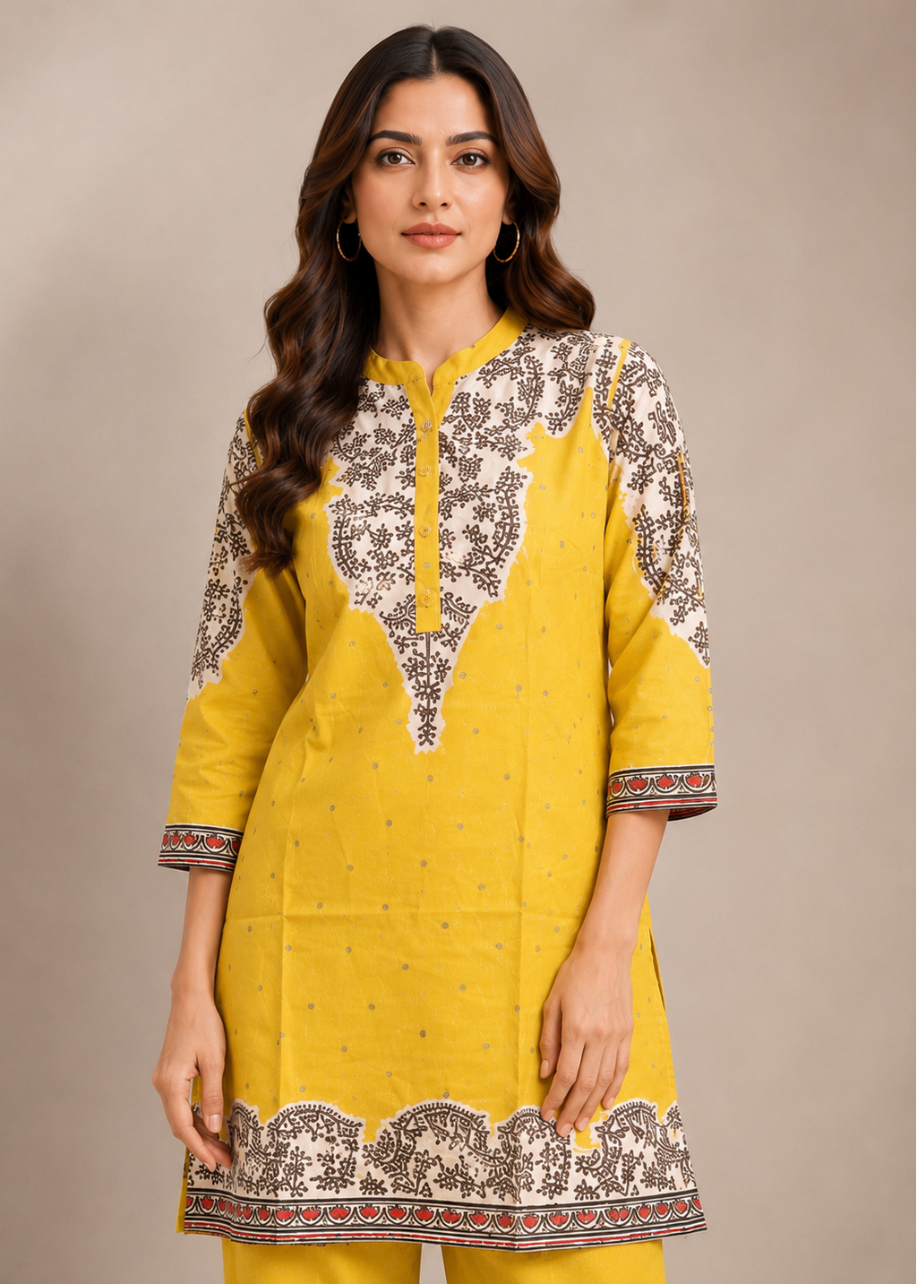 Sunshine Yellow Printed Cotton Co-Ord Set