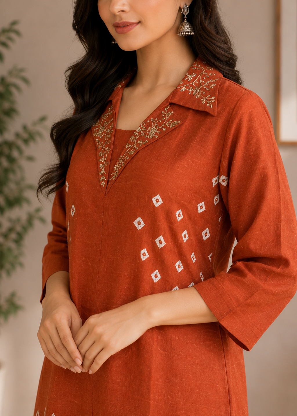 Terra Noor Embroidered Co-Ord Kurti Set