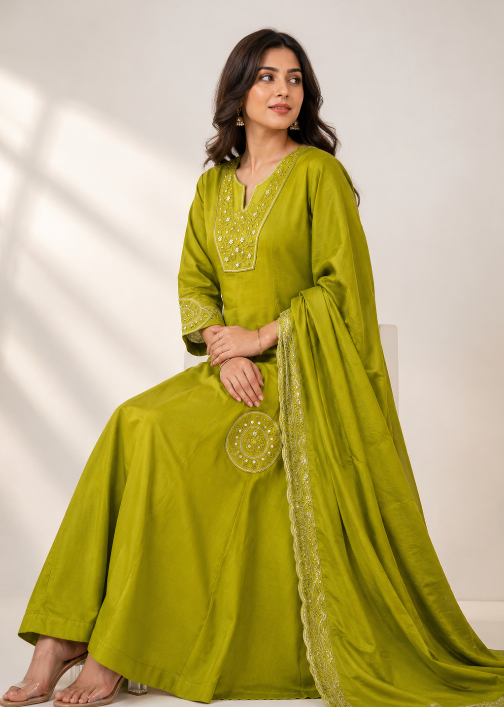 Meherbaan Festive Green Suit Set